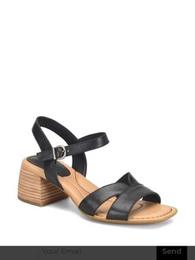 Born Sadie Sandal W 2" Heel , Buckle Closure & Adjustable Strap Size 10 NWT